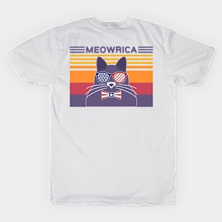 Meowrica Patriotic Cat Vintage T-Shirt